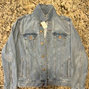 J Crew classic denim jacket.  Size Large.  New with tags.